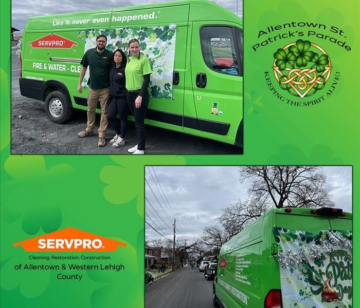 A photo with three SERVPRO workers infront of a SERVPRO van in Allentown PA